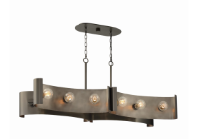 Eurofase Lighting 38429-019 LED Metallo 12 Light 20 inch Chandelier Ceiling Light Vintage Nickel Finish
