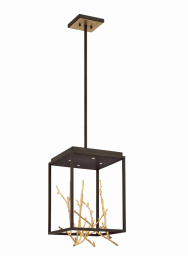 Eurofase Lighting 38637-018 LED Aerie 13 inch Chandelier Ceiling Light Bronze and Gold Finish