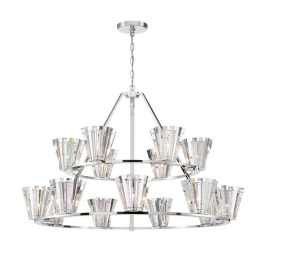 Eurofase Lighting 38869-013 LED Ricca 15 Light Chandelier Ceiling Light Chrome Finish