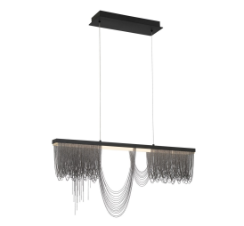 Eurofase Lighting 39283-023 LED Tenda 36 Inch LED Chandelier Ceiling Light Brushed Black Finish