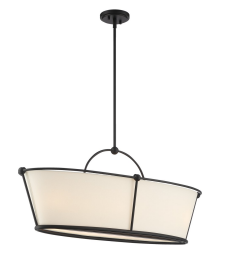 Eurofase Lighting 39046-017 LED Pulito 6 Light Island Pendant Ceiling Light Matte Black Finish