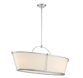 Eurofase Lighting 39046-027 LED Pulito 6 Light Island Pendant Ceiling Light Polished Nickel Finish