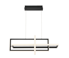 Eurofase Lighting 39323-019 LED Bordo 38 Inch Chandelier Ceiling Light Matte Black Finish