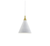 Kuzco Lighting 492710-WH/GD LED Dorothy Pendant Ceiling Light 120V White With Gold Finish