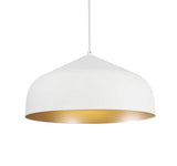 Kuzco Lighting 49117-WH/GD Helena Pendant Ceiling Light 120V White Gold Finish