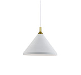 Kuzco Lighting 492814-WH/GD LED Dorothy Pendant Ceiling Light 120V White With Gold Finish