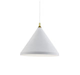 Kuzco Lighting 492824-WH/GD LED Dorothy Pendant Ceiling Light 120V White With Gold Finish