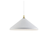 Kuzco Lighting 493126-WH/GD LED Dorothy Pendant Ceiling Light 120V White With Gold Finish