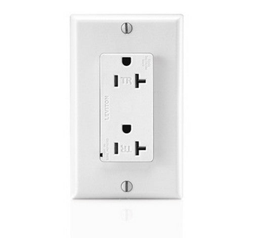 Leviton T5380 Decora Plus Surge Protective Duplex Receptacle Outlet With Tamper-Resistant 125V AC WH - BuyRite Electric