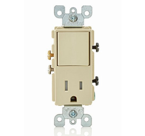 Leviton T5625 Decora Combination Switch and Tamper-Resistant Receptacle 15A / 125 VAC