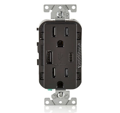 LEVITON T5633 15A TR RECPT USBCHRG BL - BuyRite Electric