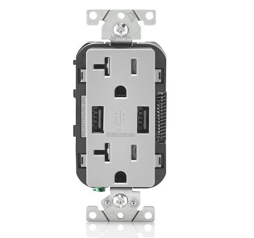 LEVITON T5632 15A TR RECPT USB CHRG GR - BuyRite Electric