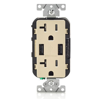 LEVITON T5632 15A TR RECPT USB CHRG IV- BuyRite Electric