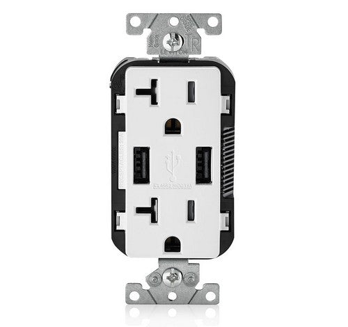 LEVITON T5632 15A TR RECPT USB CHRG WH - BuyRite Electric