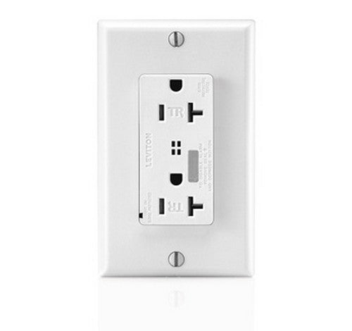 Leviton T7380 20A Decora Plus Surge Protective Duplex Receptacle Outlet Tamper-Resistant 125V AC WH - BuyRite Electric