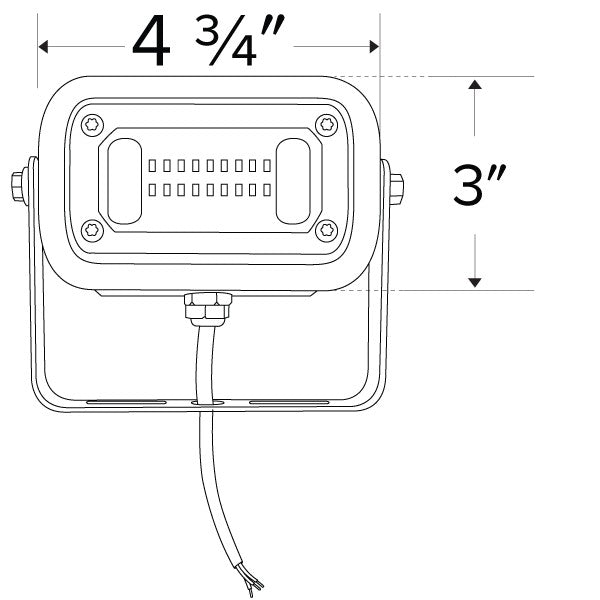 ELCO Lighting EFL15S50WFT Mini LED Floodlight 15W 5000K 1600 lm 120/277V Dark Finish | BuyRite Electric