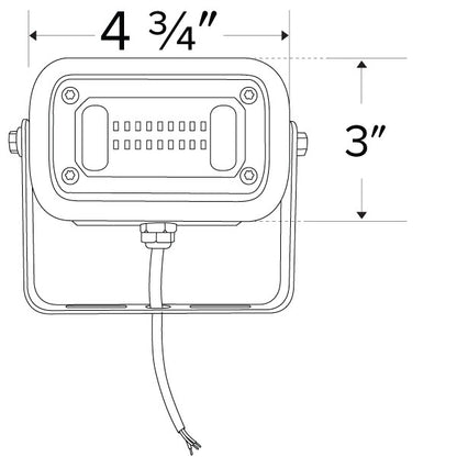 ELCO Lighting EFL15S50WFT Mini LED Floodlight 15W 5000K 1600 lm 120/277V Dark Finish | BuyRite Electric