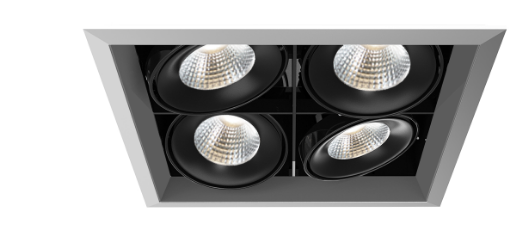 Eurofase Lighting TE134BLED-40-4-0N LED 104W Multiple Recessed Light Platinum/Black Finish