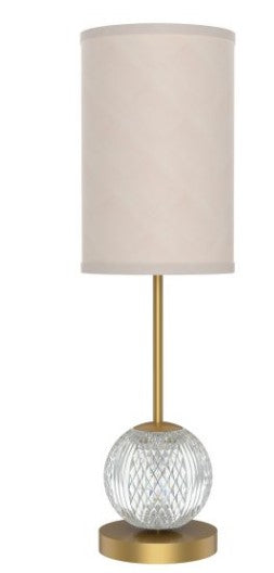 Alora Lighting TL321201NBWL LED Marni 10W Table Lamp Light Natural Brass White Linen Finish