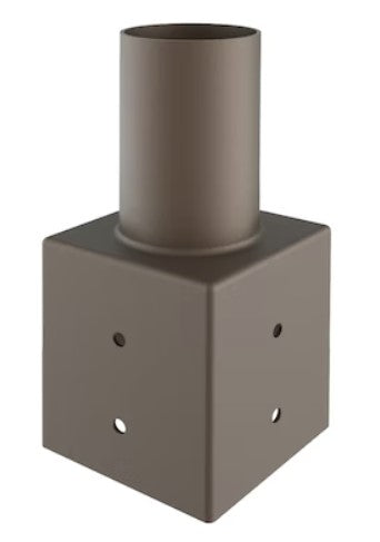 EnvisionLED TN-SQ-3 Tenon Mount For Poles Square 3" Pole Reducer to 2.36", Bronze Finish