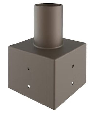EnvisionLED TN-SQ-4 Tenon Mount For Poles Square 4" Pole Reducer to 2.36", Bronze Finish