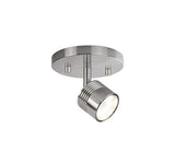 Kuzco Lighting TR10006-BN LED Modern Single Fixed Track Fixture 120V Brushed Nickel Finish