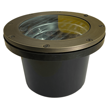 ABBA Lighting USA UNB08 Heavy Duty Cast Brass Low Voltage Well Light - Finish: Natural Brass