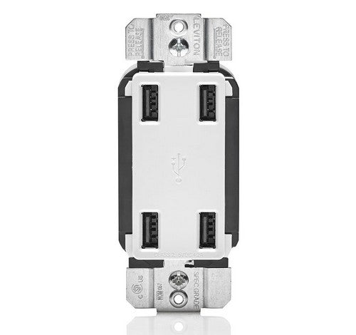 LEVITON USB4P 4.2A USB CHARGER WH - BuyRite Electric