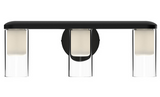 Kuzco Lighting VL53519-BK/CL 19 inch Birch Clear Glass Contemporary Bathroom Vanity Sconce Light, Black Finish