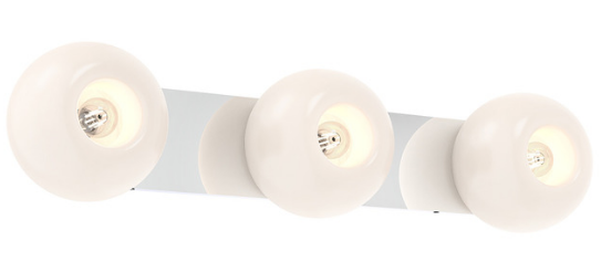 Kuzco Lighting VL57532-CH/OP 32 inch Samar Contemporary Bathroom Vanity Sconce Light, Opal / Chrome Finish