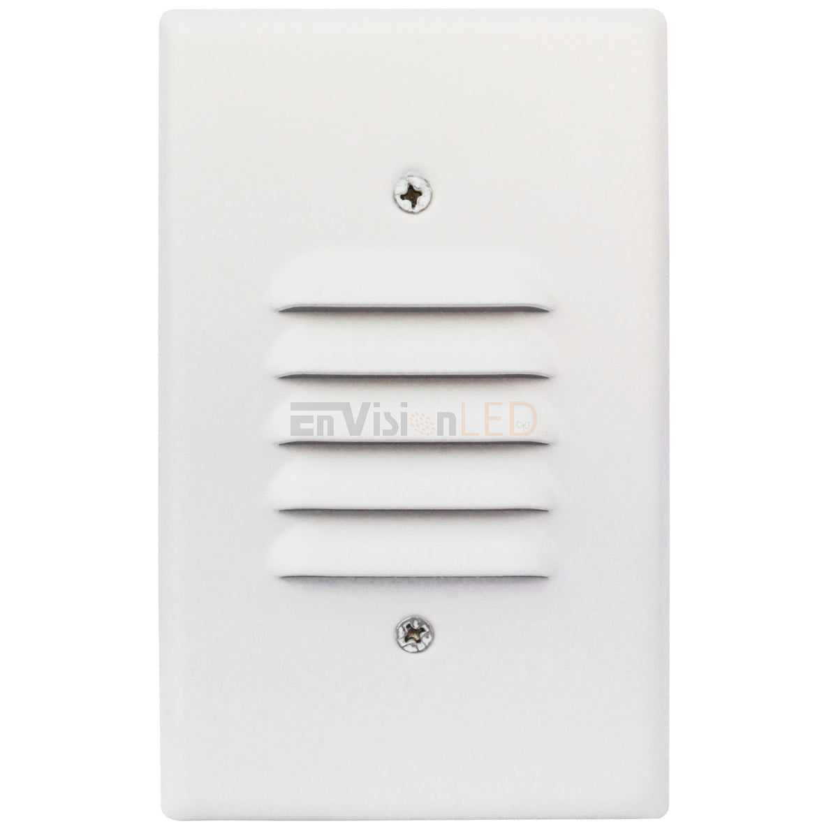 EnvisionLED LED-STEP-AGL-2W-27K-120V-WH LED Angled Louver Step Light White Finish (Vertical)