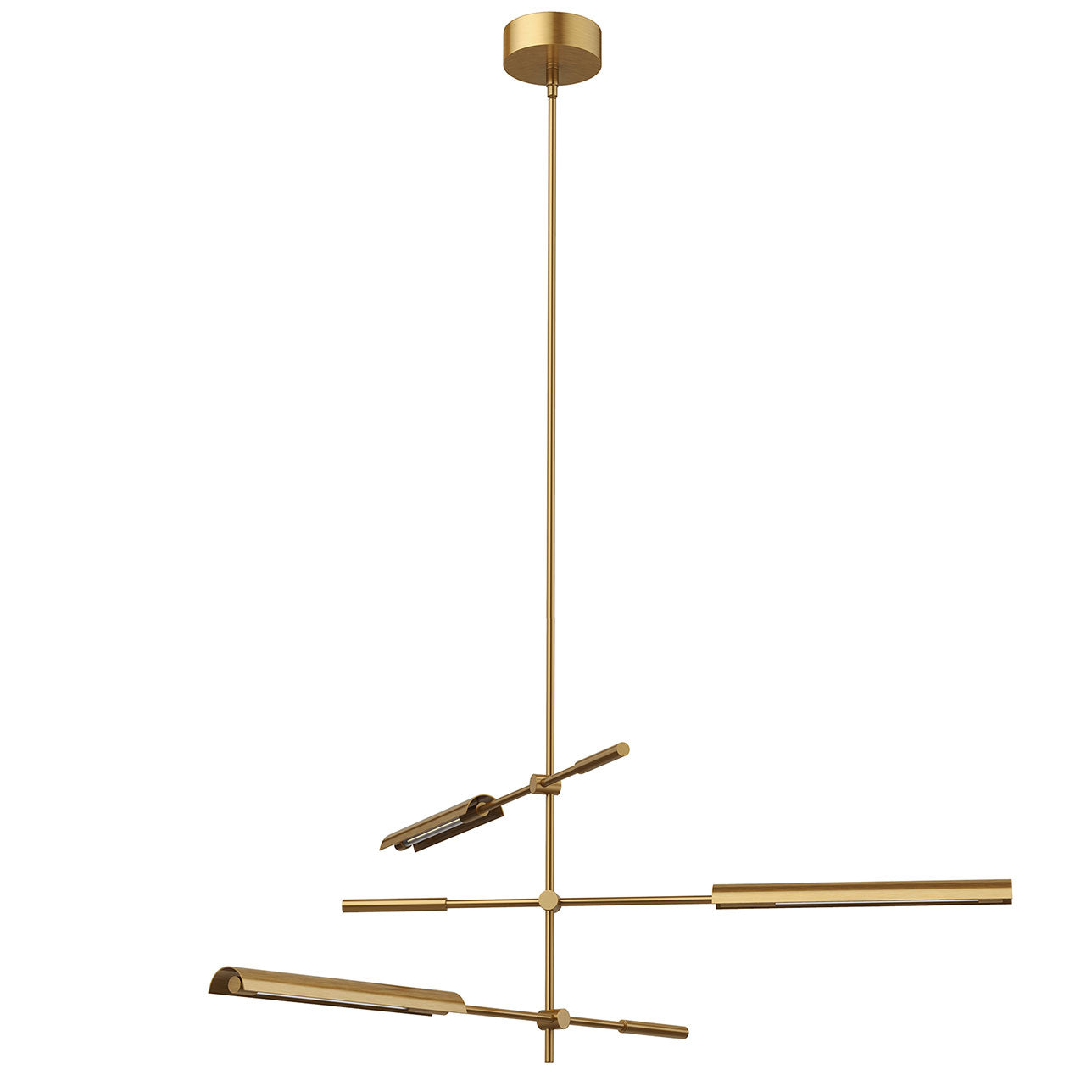 Alora Lighting MP316403VBMS LED Astrid Multi Light Pendant 3 Lights Vintage Brass Finish