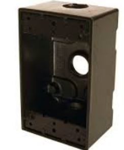 Westgate W1B50-3-BRZ 1/2 Inch Trade Size 3 Outlet Holes 18.3 Cubic Inch Bronze One-Gang Boxes