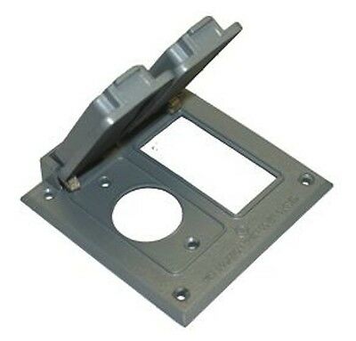 Westgate W2C-GS Two Gang Device Cover 1 GFCI & 1 Single Receptacle