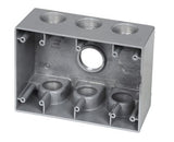 Westgate W3DB75-7 3/4 Inch Trade Size 7 Outlet Holes 54.0 Cubic Inch Three-Gang Deep Boxes