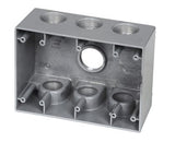 Westgate W3DB100-7 1 Inch Trade Size 7 Outlet Holes 54.0 Cubic Inch Three-Gang Deep Boxes