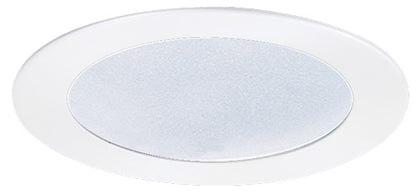 ELCO Lighting EL522KSH 5 Inch Shower Trim with Frosted Lens White Lexan Finish with Socket Bracket