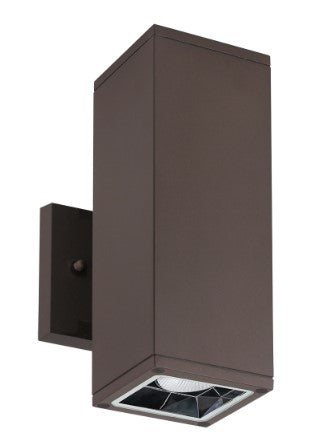 Westgate WMCS5-UDL-MCT-BR-DD LED 40W 5 Inch Adjustable Square Wall Cylinder UP/Down Light, Multicolor Temperature, Bronze Finish