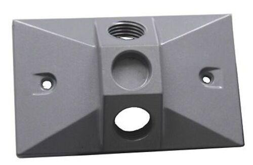Westgate Lighting WRE-2-BRZ One Gang Rectangular Cover 1/2 Inch Trade Size 2 Outlet Hole Bronze Finish