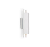 Kuzco Lighting WS41216-WH/SV LED Dela Wall Sconce Light 120V White/Silver Finish