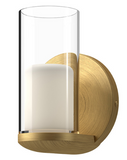 Kuzco Lighting WS53505-BG/CL 7 inch Birch Clear Glass Wall Sconce LED Light, Brushed Gold Finish