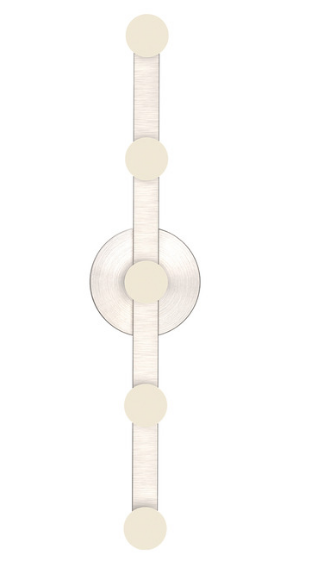 Kuzco Lighting WS63424-BN 25 inch Rezz 5 Light Wall Sconce LED, Brushed Nickel Finish