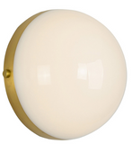 Alora Lighting WV301001BG 6.63 inches Wide Globo Frosted Wall Sconce / Ceiling Flush Light, Brushed Gold Finish