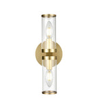 Alora Lighting WV309002NBCG Revolve 2 Light 5 inch Brass Wall Sconce Wall Light