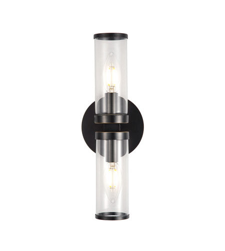 Alora Lighting WV309002UBCG Revolve 2 Light 5 inch Bronze Wall Sconce Wall Light