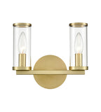 Alora Lighting WV309022NBCG Revolve 2 Light 10 inch Brass Vanity Light Wall Light