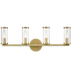 Alora Lighting WV309044NBCG Revolve 4 Light 25 inch Brass Vanity Light Wall Light