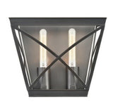 Alora Lighting WV309602UB LED Lattice 2 Light 12 inch Vanity Wall Light Urban Bronze Finish