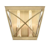 Alora Lighting WV309602VB LED Lattice 2 Light 12 inch Vanity Wall Light Vintage Brass Finish