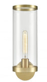 Alora Lighting WV311601NBCG LED Revolve II 1 Light 6 inch Vanity Wall Light Natural Brass Clear Glass Finish